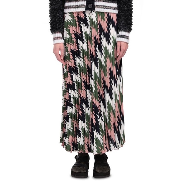 Robe Missoni Rose Marron Noir Sans Bretelles - Taille S, Tricot Zigzag, Volants Et Ceinture